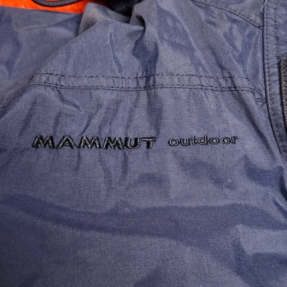 Y2K Mammut Gorpcore Technical Rain Jacket Navy Blue Mens Size L Waterproof